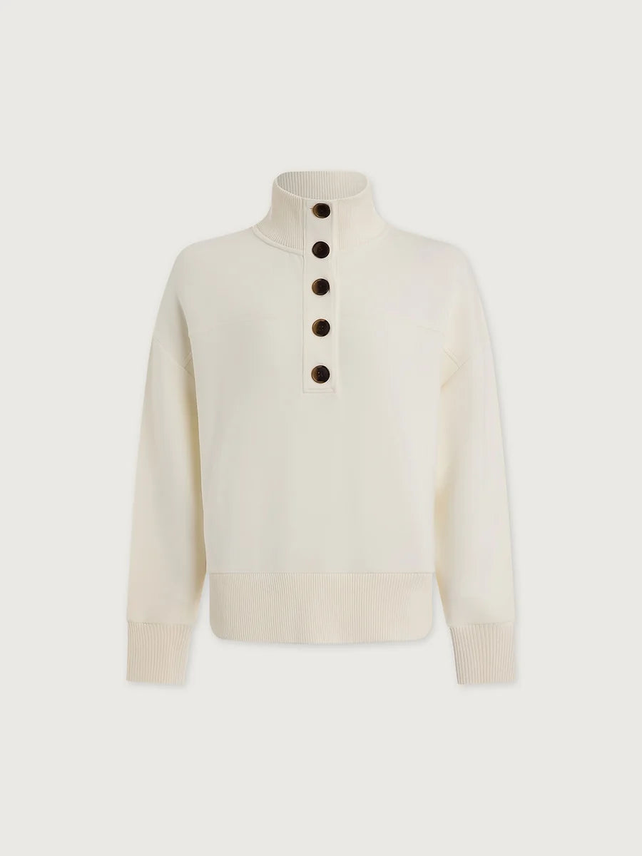 Varley Bronia Button Sweat - Pristine