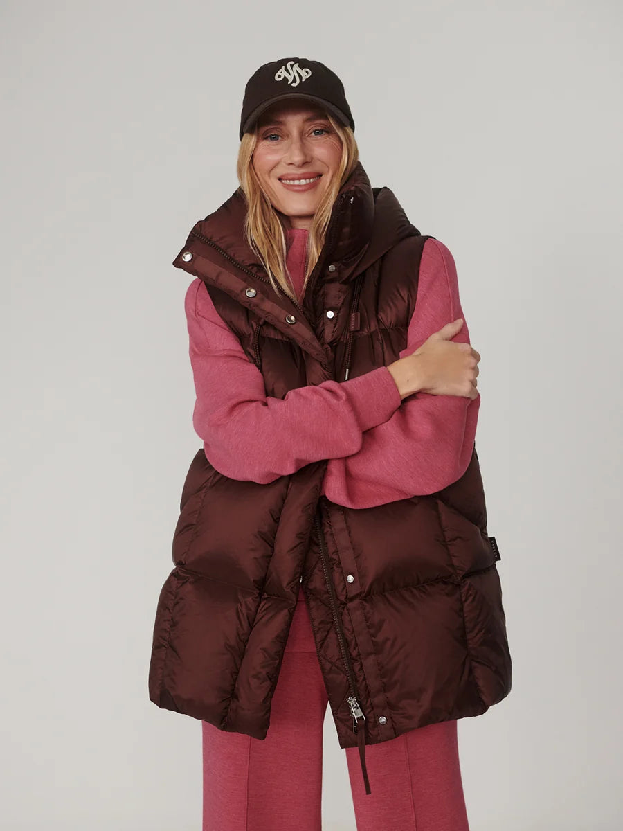 Varley Down Puffer Gilet - Dark Mahogany