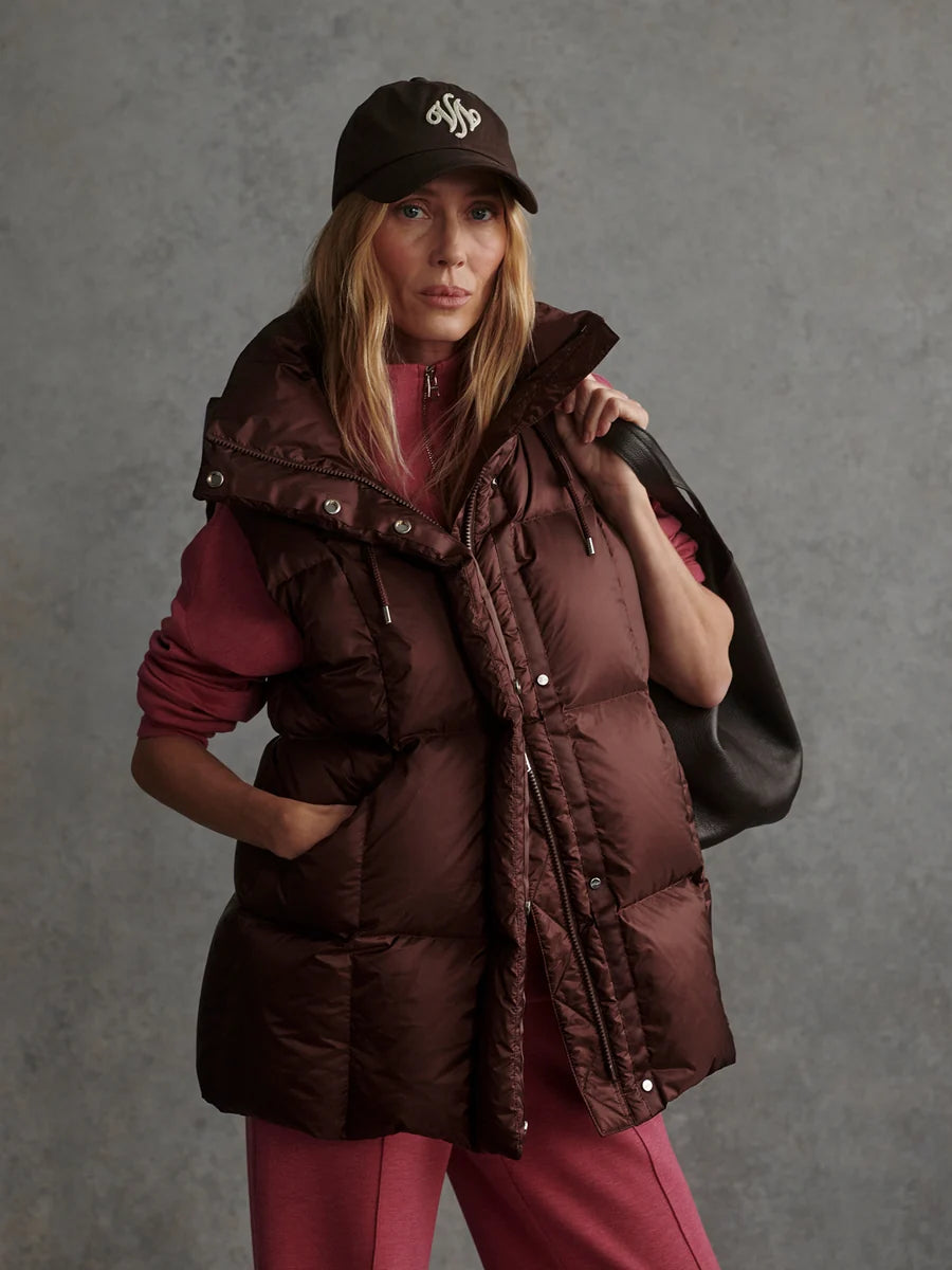 Varley Down Puffer Gilet - Dark Mahogany