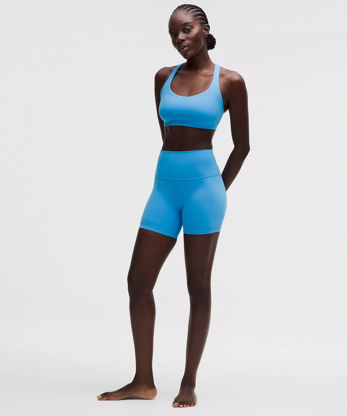 FlexyFlex Strappy Yoga Bra - Blue