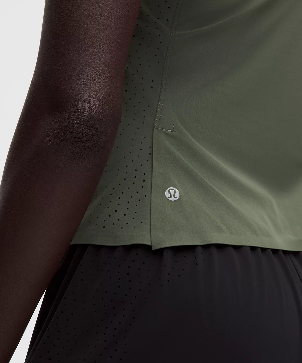 Sleek Perforated Run Tank - Sage