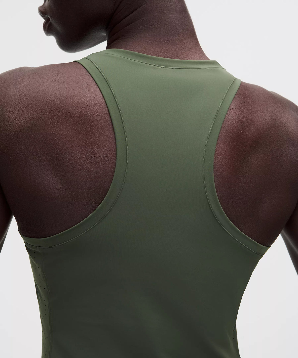 Sleek Perforated Run Tank - Sage