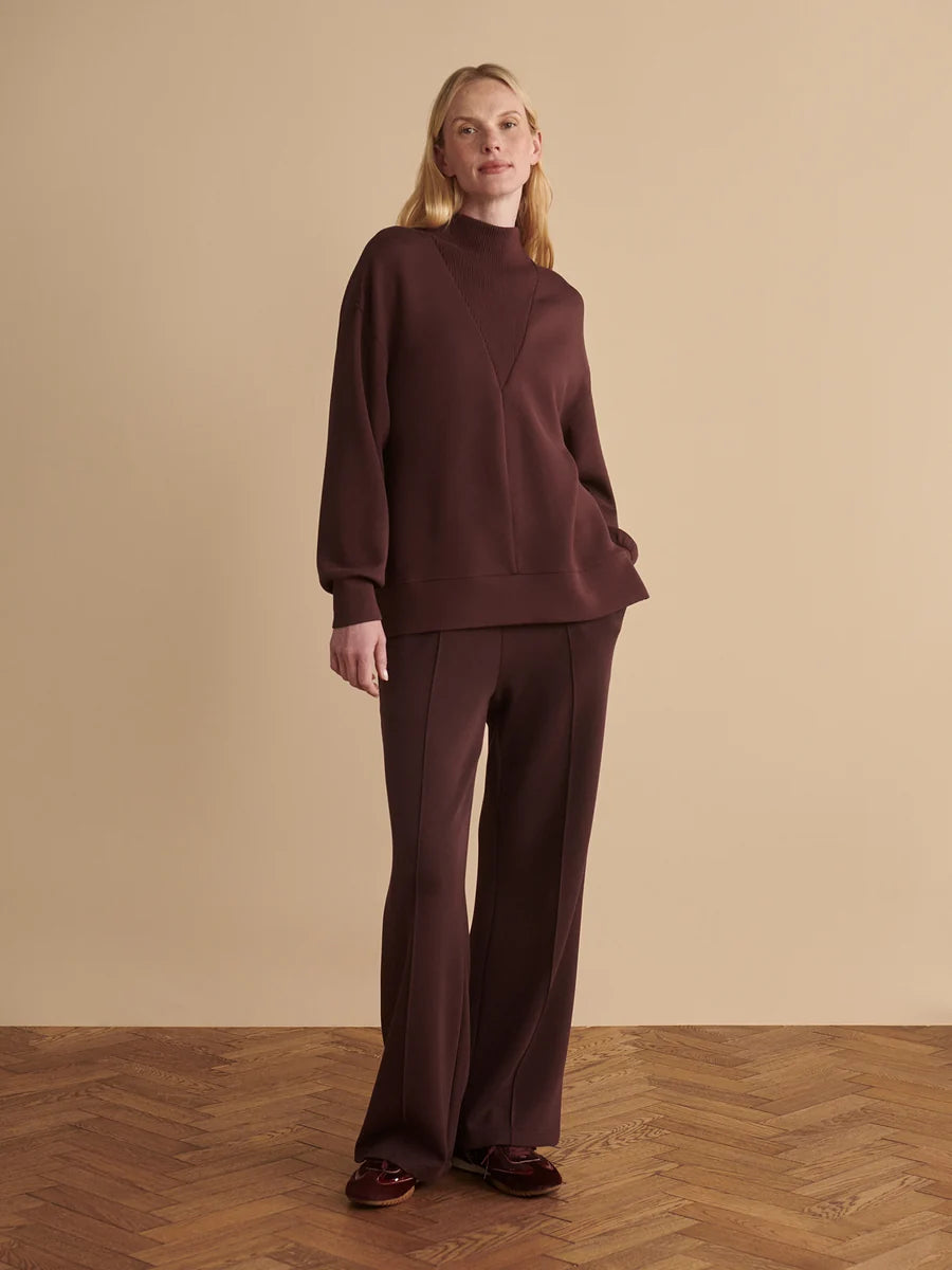 Varley The Wide Leg Pant 30" - Mahogany