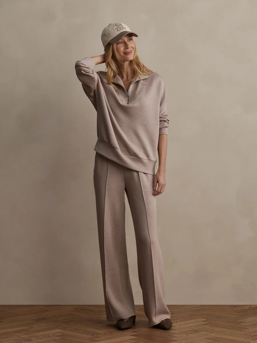 Varley Hawley Half-Zip Sweat - Toupe Marl