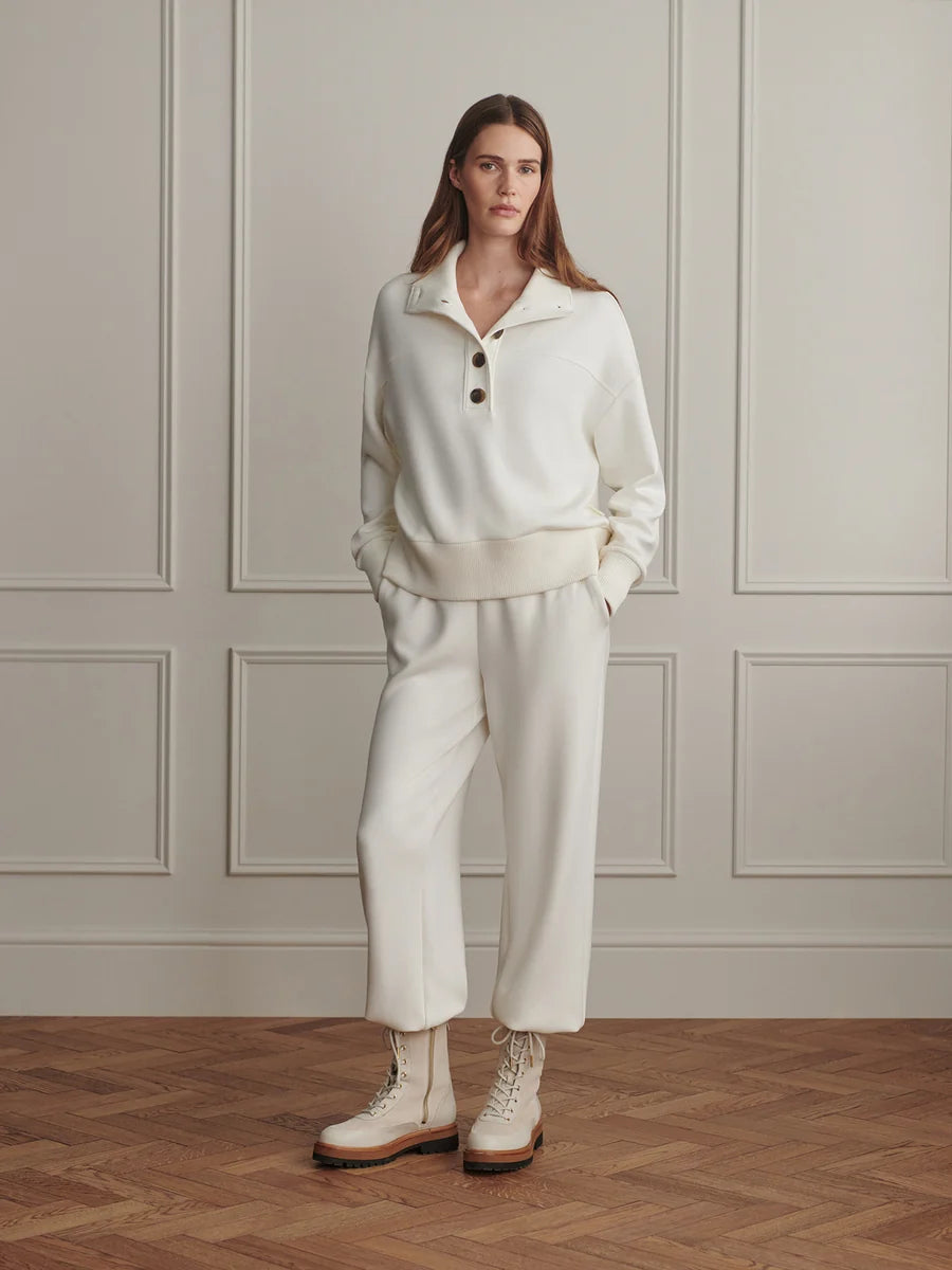Varley Bronia Button Sweat - Pristine
