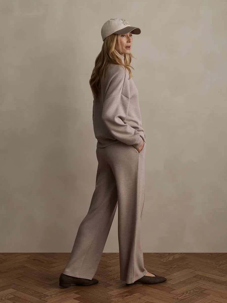 Varley Hawley Half-Zip Sweat - Toupe Marl