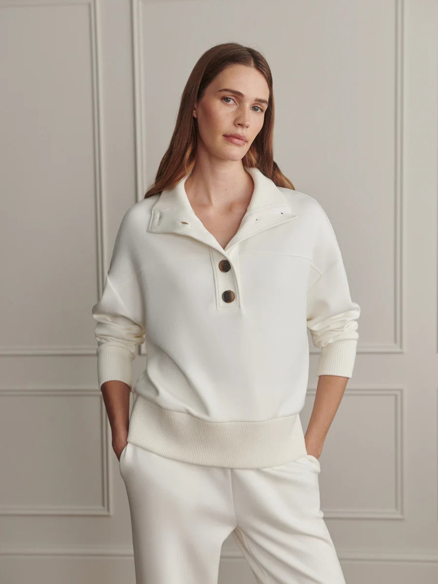 Varley Bronia Button Sweat - Pristine