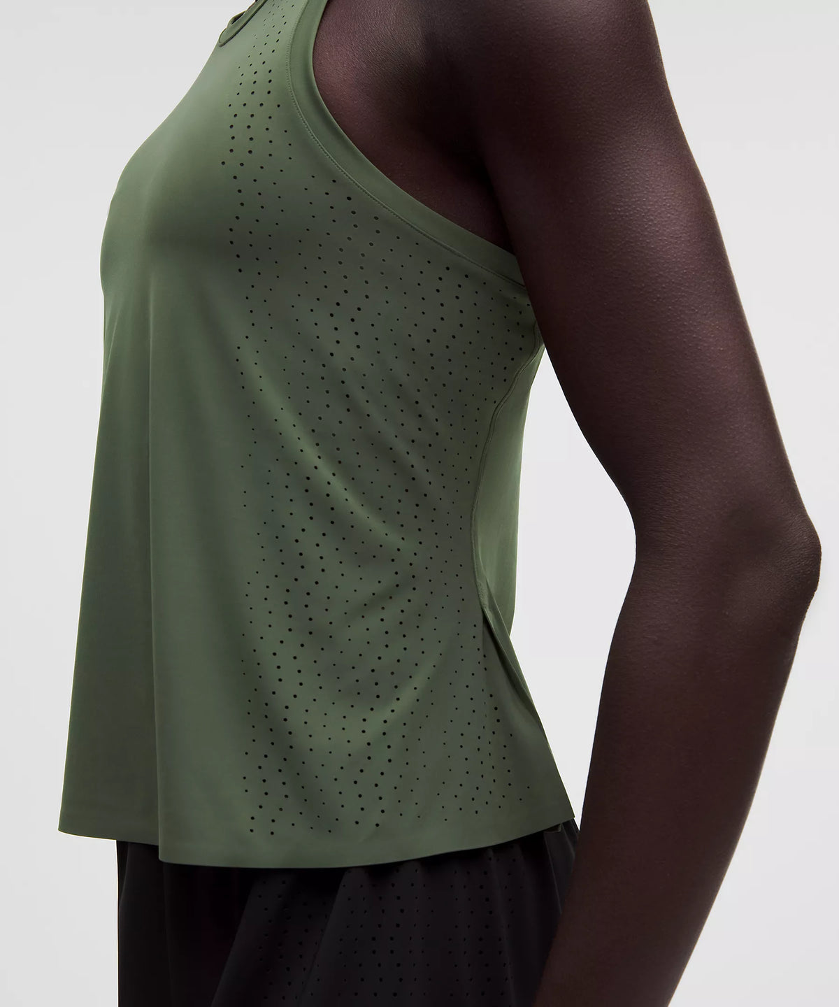 Sleek Perforated Run Tank - Sage