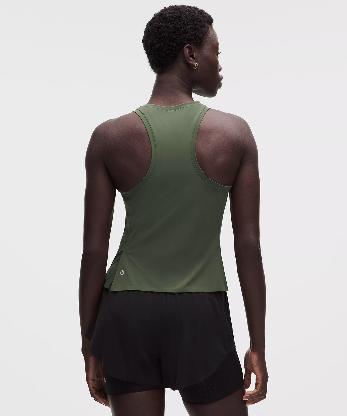 Sleek Perforated Run Tank - Sage