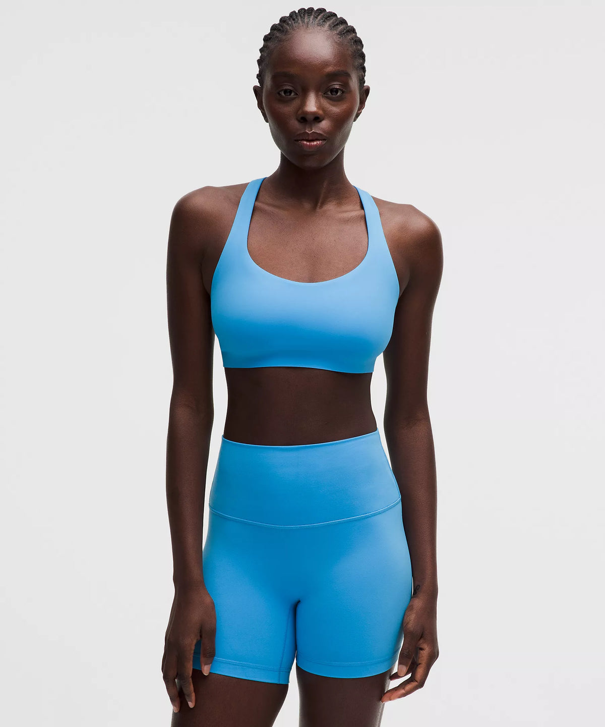 FlexyFlex Strappy Yoga Bra - Blue