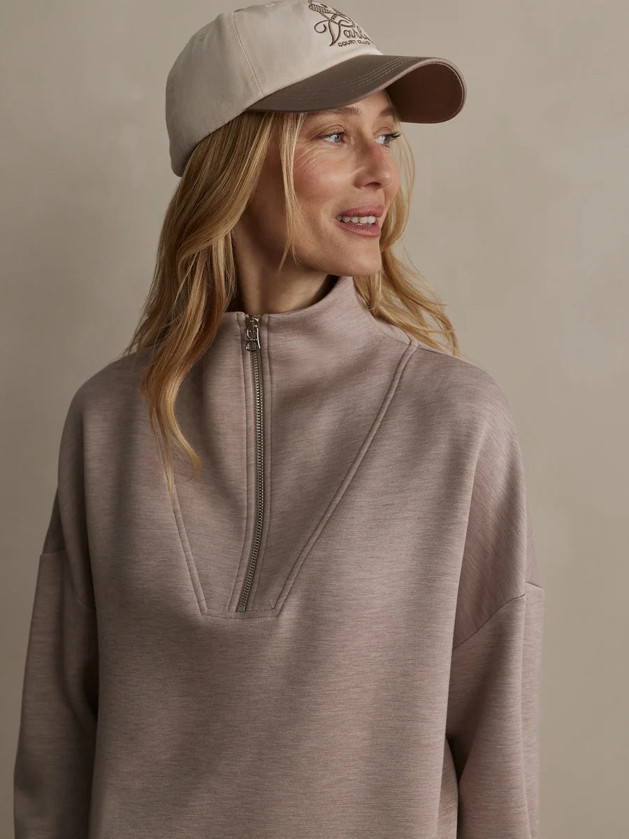 Varley Hawley Half-Zip Sweat - Toupe Marl