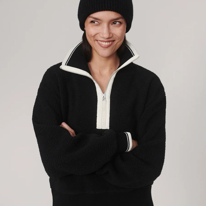 Varley Anika Half Zip Fleece – Black