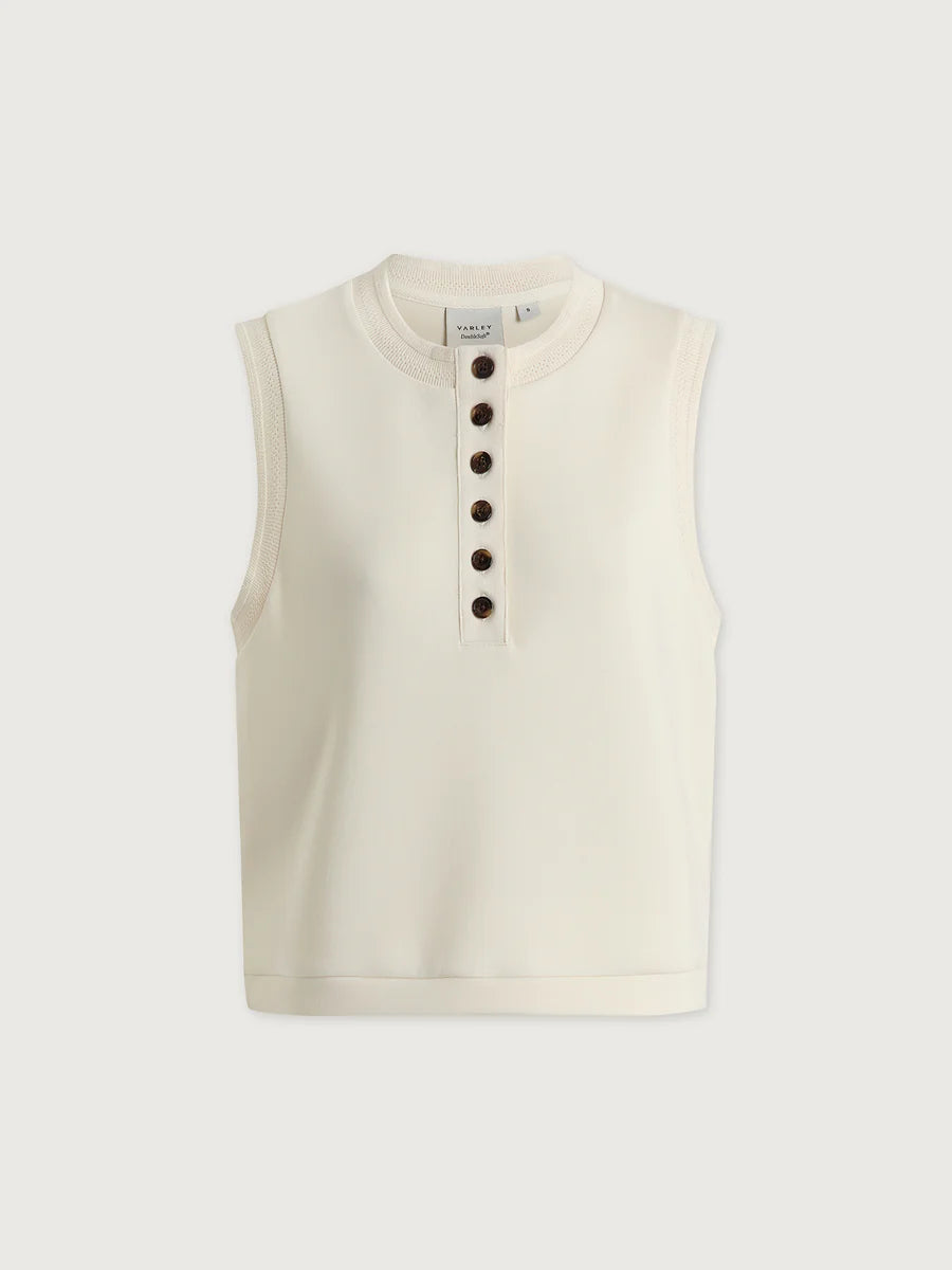 Marla Button Placket Tank — Pristine