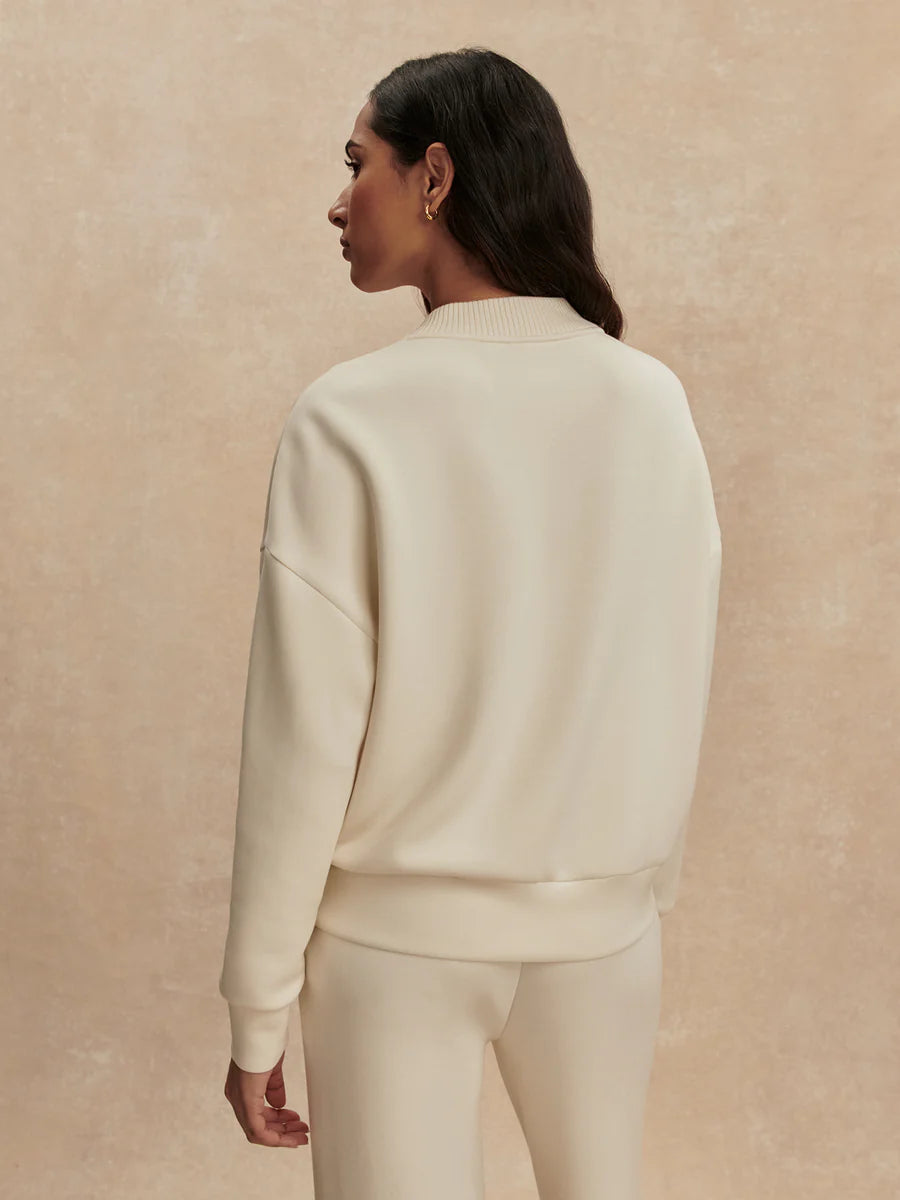 Reena Button Front Sweat