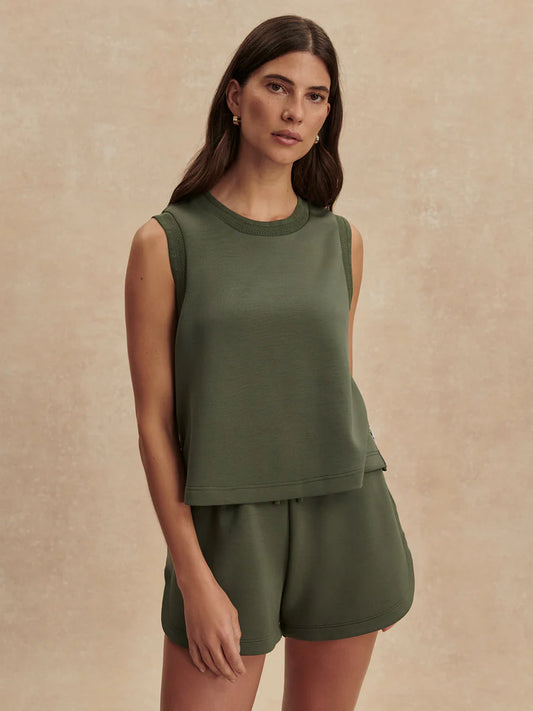 Shea Crop Tank — Thyme